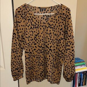 Primark Tan Brown Boxy Blouse Relaxed Fit